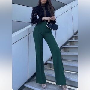 Zara Green Trouser Pants